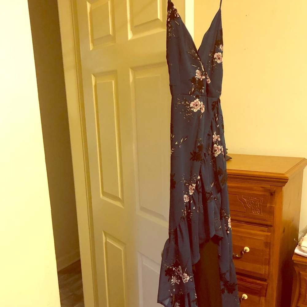 South Moon Under strap dress with ruffled slit